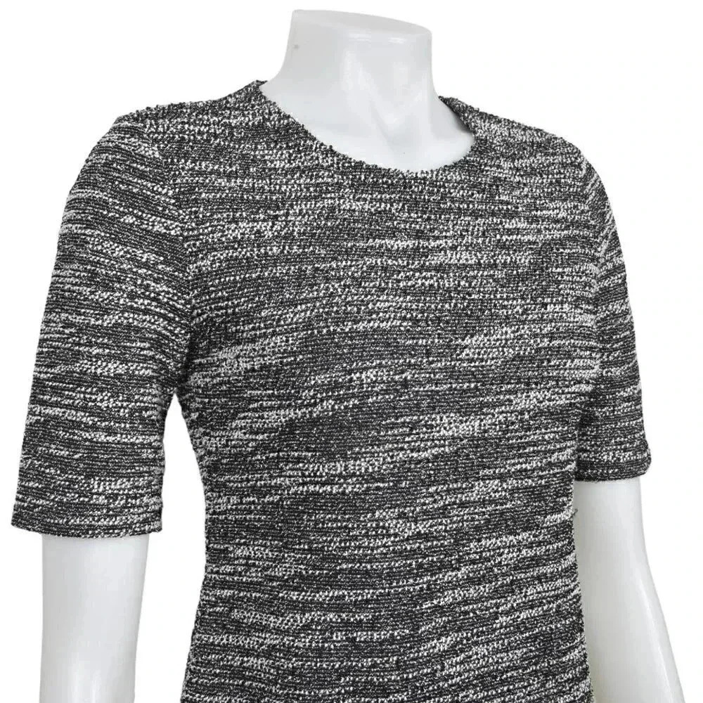Banana  Republic Boucle Sheath Dress Size 6 Petite Black White - Picture 5 of 13